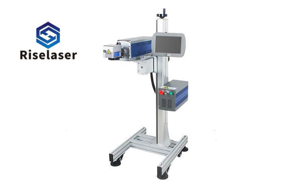 Permanent 30w Co2 Flying Laser Marking Machine For Plastic Paper Packaging Line
