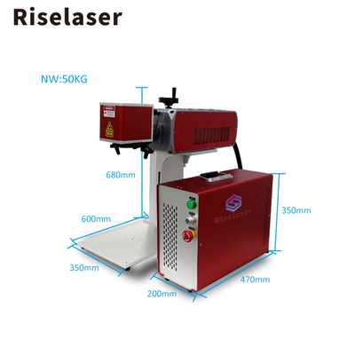 Desktop Co2 Laser Marking Machine for Wood and Non-metal Material Min Line Width 0.012mm