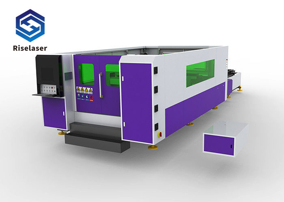 Metal Sheet Industrial Laser Cutting Machine 3000W Enclosure Protection System